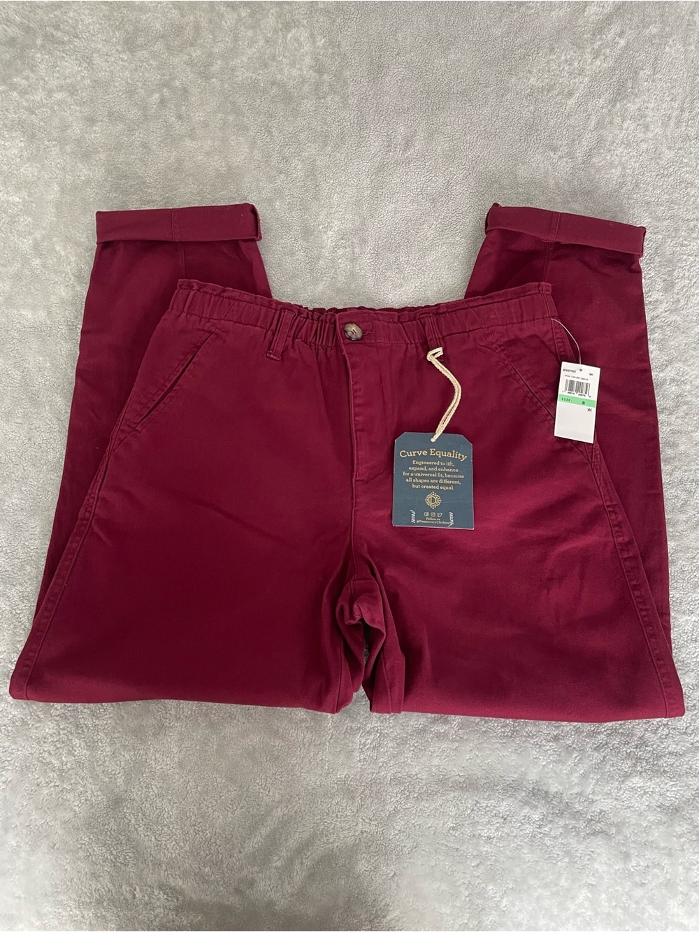 Democracy | AbSolution Skyrise Barrel Leg Pants in Burgundy | Women’s Pant | NWT